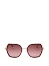 Chopard Geometric-frame Sunglasses In Red