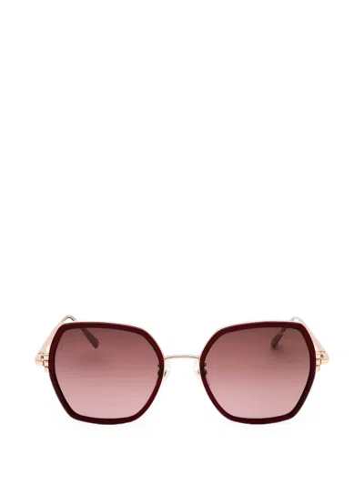 Chopard Geometric-frame Sunglasses In 레드