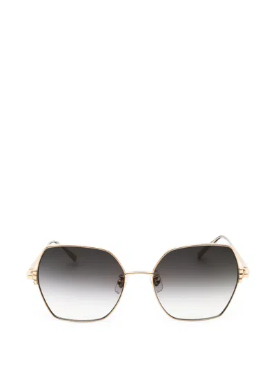 Chopard Geometric-frame Sunglasses In Gold