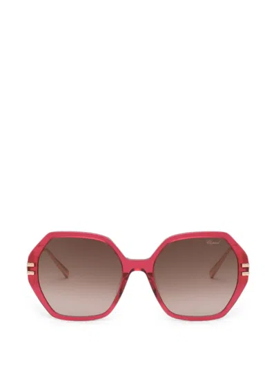 CHOPARD GEOMETRIC-FRAME SUNGLASSES