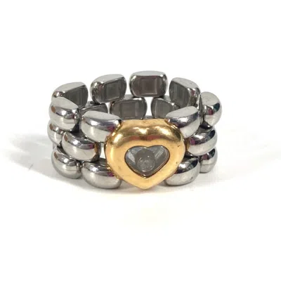 Pre-owned Chopard Gold Stainless Steel Band Ring () In Multi