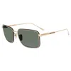 Chopard Green Rectangular Men's Sunglasses Schf84m 301p 59 In Gold
