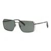 Chopard Green Rectangular Unisex Sunglasses Schg90 568p 60 In Gray