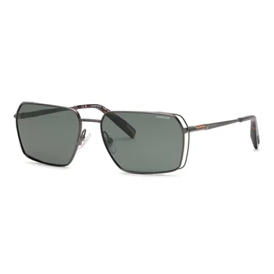 Chopard Green Rectangular Unisex Sunglasses Schg90 568p 60 In Gray