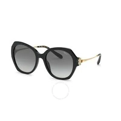 Chopard Grey Butterfly Ladies Sunglasses Sch354v 0700 54 In Black