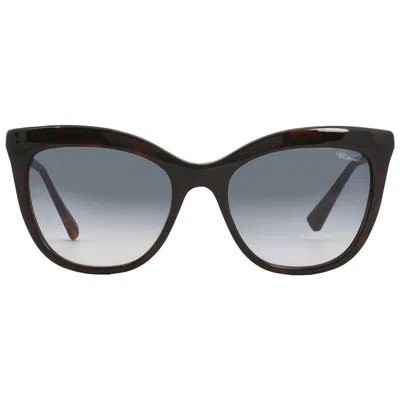 Chopard Grey Cat Eye Ladies Sunglasses Sch260s 09xk 54 In Black