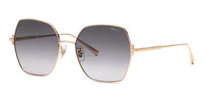 Chopard Grey Gradient Butterfly Ladies Sunglasses Schl02m 0300 57 In Gold