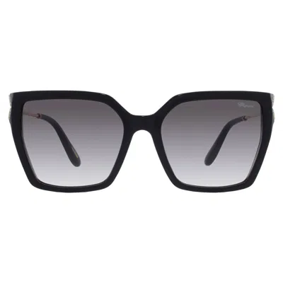 Chopard Grey Gradient Square Ladies Sunglasses Sch371v 0700 56 In Black
