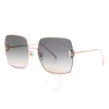 Chopard Smoke Gradient Square Ladies Sunglasses Schg30m 0300 63