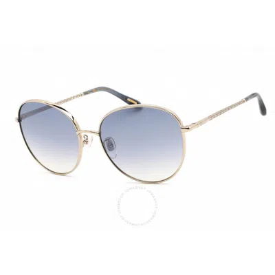 Chopard Grey Mirror Gradient Oval Unisex Sunglasses Schf75v 594b 59 In Gray
