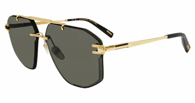 Chopard Grey Navigator Men's Sunglasses Schl23 0400 64 In Gold