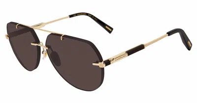 Chopard Grey Pilot Men's Sunglasses Schg37 0300 63 In ["grey","gold Tone"]