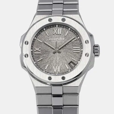 Pre-owned Chopard Grey Stainless Steel Alpine Eagle 298600-3002 Automatic Men's Wristwatch 41 Mm