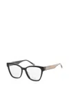 GRID-PATTERN RECTANGLE-FRAME GLASSES