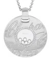 Chopard Happy Diamonds 18k White Gold 1.14ct Diamond Pendant Necklace Ch30-102124