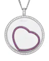 Chopard Happy Diamonds 18k White Gold 1.31ct Diamond And Ruby Necklace Ch33-102124