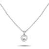 Chopard Happy 18k White Gold Diamond Heart Pendant Necklace Ch24-031325 In White