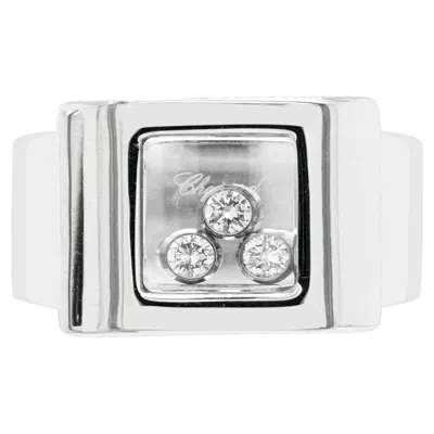 Pre-owned Chopard Happy Curves Diamond 18 Carat White Gold Ring