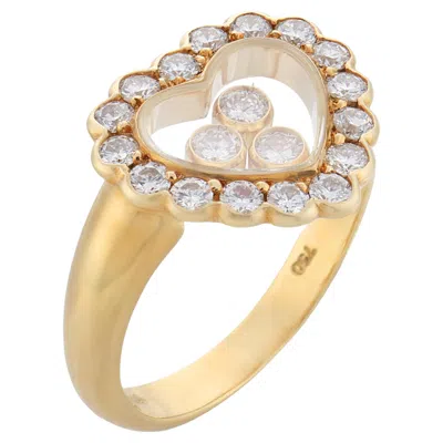 Pre-owned Chopard Happy Diamond 18k Yellow Gold Heart Ring