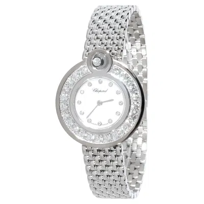 Pre-owned Chopard Happy Diamond 204407-1003 Women's Watch In 18kt White Gold