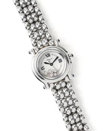 Pre-owned Chopard Happy Diamond 26mm Watch In Silver