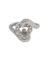 Chopard Happy Diamond Heart Ring In 18k White Gold 0.86 Ctw In Silver