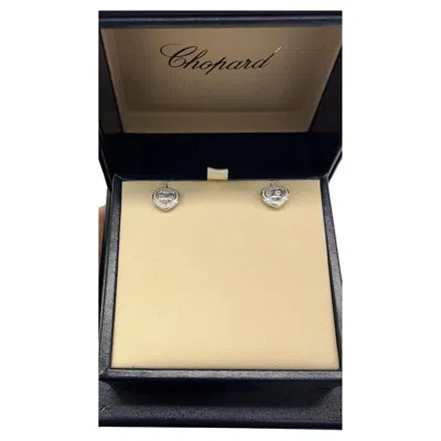 Pre-owned Chopard Happy Diamond Heart Stud Earrings, 18ct White Gold