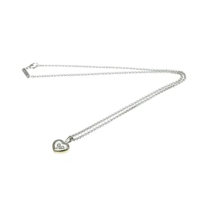 Pre-owned Chopard Happy Diamond Necklace Gold Necklace Jewelry () In Silver