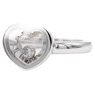 Pre-owned Chopard Happy Diamond Ring - 18k White Gold With Authentic Certificate