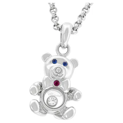 Pre-owned Chopard Happy Diamond Teddy Bear Necklace In Multi