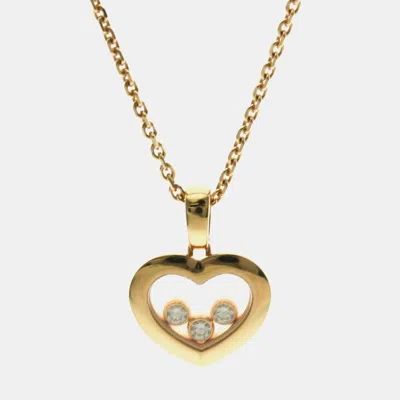 Pre-owned Chopard Happy Diamonds 18k Rose Gold Diamond Necklace