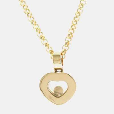 Pre-owned Chopard Happy Diamonds 18k White Gold Diamond Heart Necklace