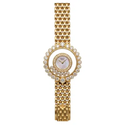 Pre-owned Chopard Happy Diamonds 2 Carat Diamond 18k Yellow Gold Wrist Watch