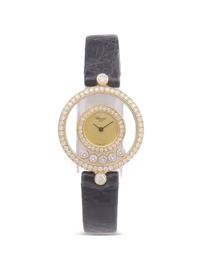 Pre-owned Chopard Happy Diamonds 24mm Watch In Gold