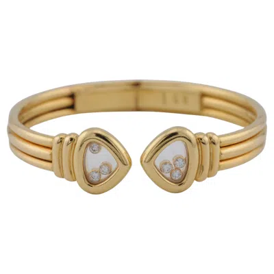 Pre-owned Chopard Happy Diamonds Bangle In 18k Yellow Gold 41g
