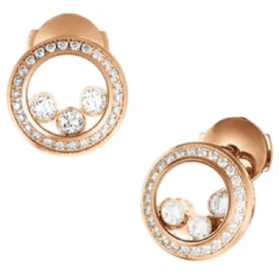 Chopard Happy Diamonds Curves 18k Rose Gold Women's Earrings 839562-5002