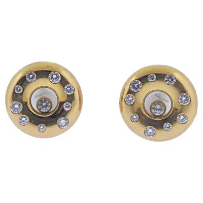 Pre-owned Chopard Happy Diamonds Gold Earrings In Multi