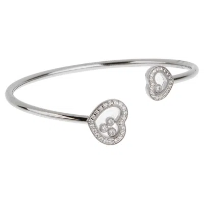 Pre-owned Chopard Happy Diamonds Icons 18k White Gold Bangle Bracelet
