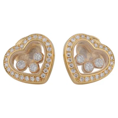 Pre-owned Chopard Happy Diamonds Icons Earrings In 18k Gold In Multi