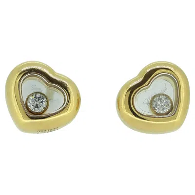 Pre-owned Chopard Happy Diamonds Icons Heart Earrings In Multi
