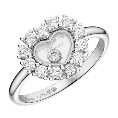 Chopard Happy Diamonds Icons Joaillerie White Gold Diamond Ring In Metallic