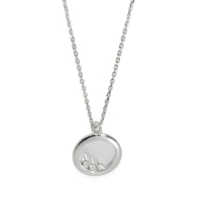 Chopard Happy Diamonds Icons Pendant In 18k White Gold 0.23 Ctw In Metallic