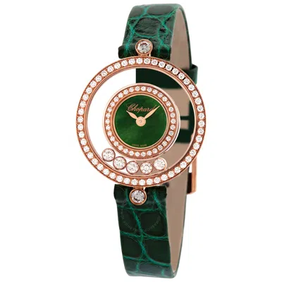 Chopard Happy Diamonds Icons Quartz Ladies Watch 203957-5209 In Gold / Gold Tone / Green / Mother Of Pearl / Rose / Rose Gold / Rose Gold Tone / White