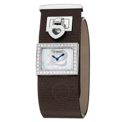 Chopard Happy Diamonds Mother Of Pearl Dial Brown Leather Ladies Watch 208503-2001