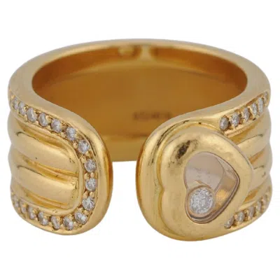 Pre-owned Chopard Happy Diamonds Ring In 18k Yellow Gold