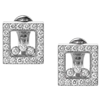 Pre-owned Chopard Happy Diamonds Square Earrings In Multi