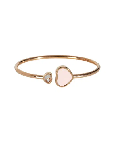 Chopard Happy Heart Bangle 18k Rose Gold 0.10 Ct. Tw. Diamond Bracelet (authentic Pre-loved)