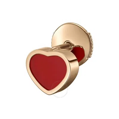 Chopard Rose Gold And Carnelian My Happy Hearts Single Earring