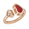 Chopard Rose Gold And Diamond Happy Hearts Ring