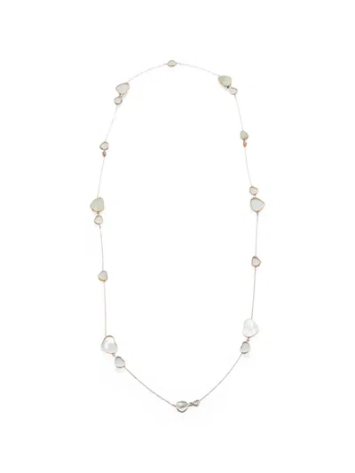 Pre-owned Chopard Happy Hearts Diamond And Mother-of-pearl Necklace In Pink